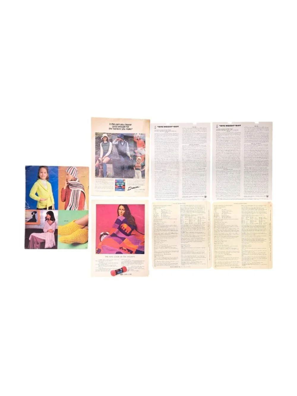 Vintage Knitting Crochet Pattern Magazines Flyers Lot Of 7 McCalls  Bernat 1970s